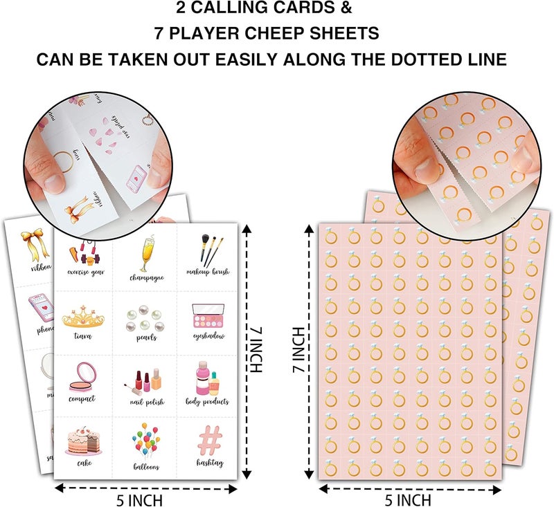 Foosproea Bridal Bingo Cards, Bridal Shower Game for 24 Players, Wedding/Bachelorette Party Games for Family Friends Activities, Holiday Party Favors Supplies Decorations(06) - Image 3